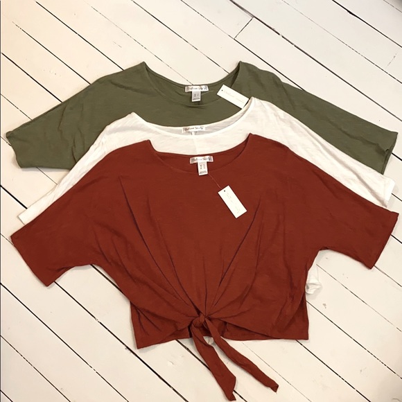 Bundle of 3 Tie Front Tops - Picture 1 of 5